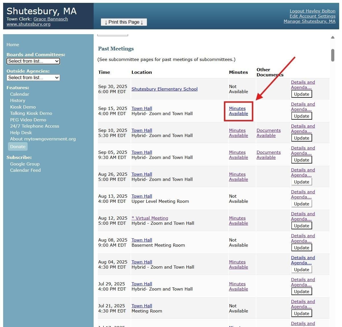 8. minutes available